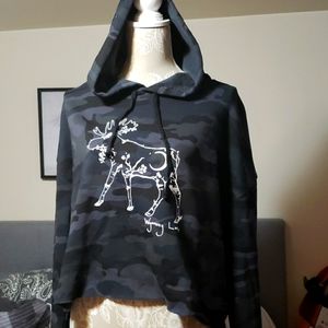 Wyoming Moose Cropped Hoodie